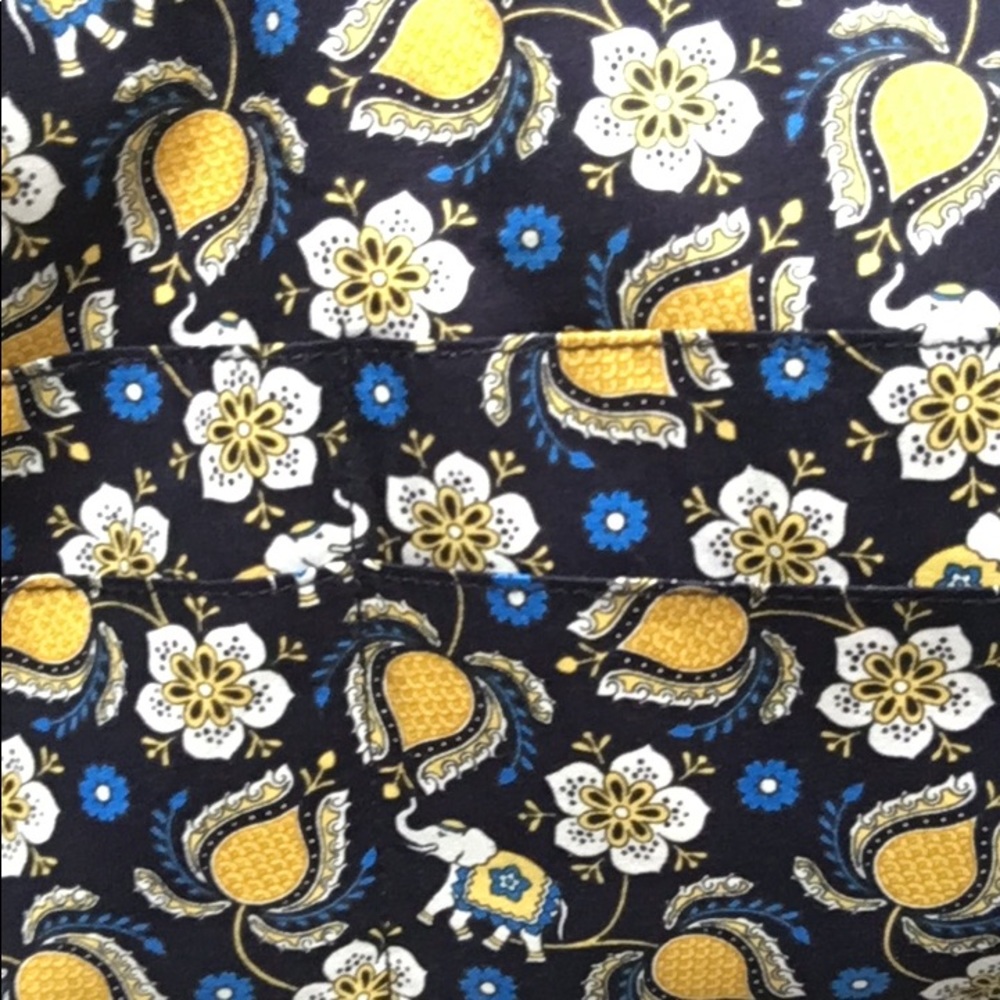 Vera Bradley Eloise Ellie Blue Yellow Paisley Shoulder Carryall Style Bag - Picture 9 of 11